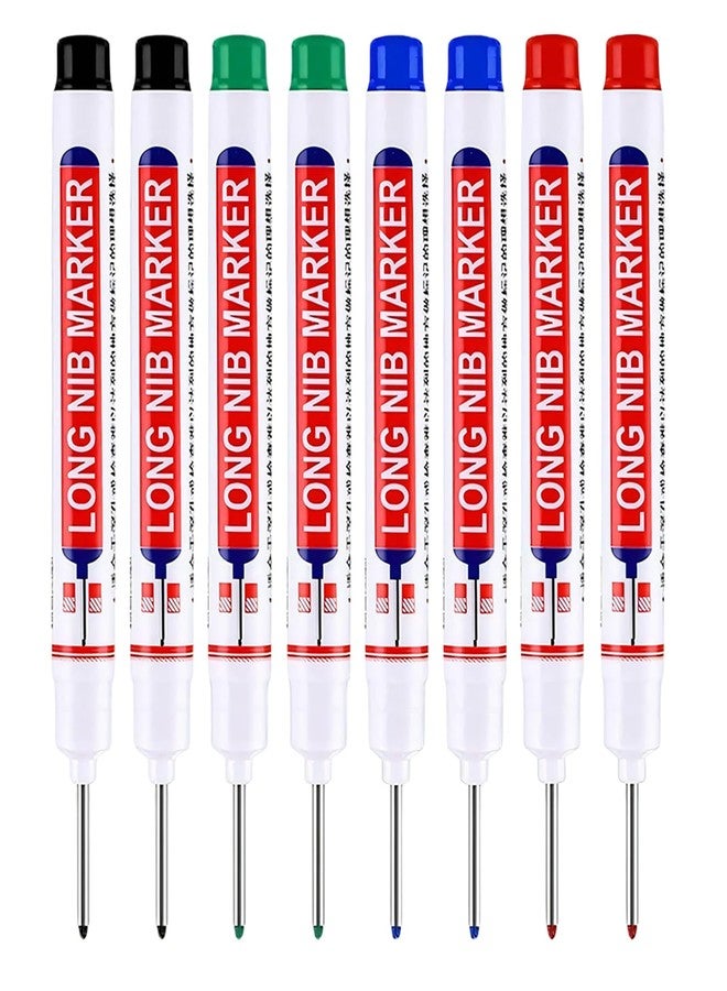 Buildcon Deep Hole Marker Pen, Tracer Marker Pen, Carpenter Pencil, Long Nib Marker for Wood, Metal, Concrete, Professional Construction Tools, Industrial Use, DIY Projects (8) - Image 1